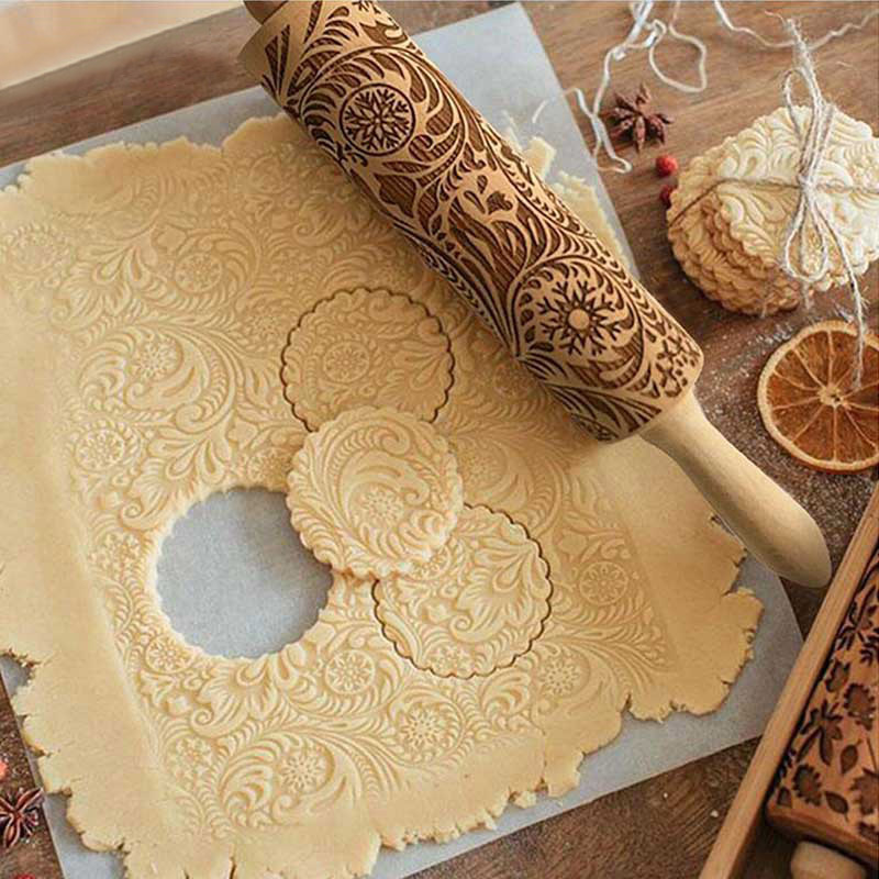 1PC Embossing Engraved Rolling - огляд і ціна Kitchen Roller Baking