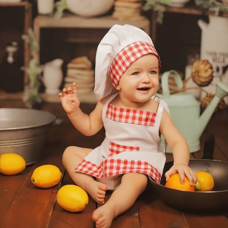 Kids Chef Apron Hat Set Childr - огляд і ціна Kitchen Kids Baking Set