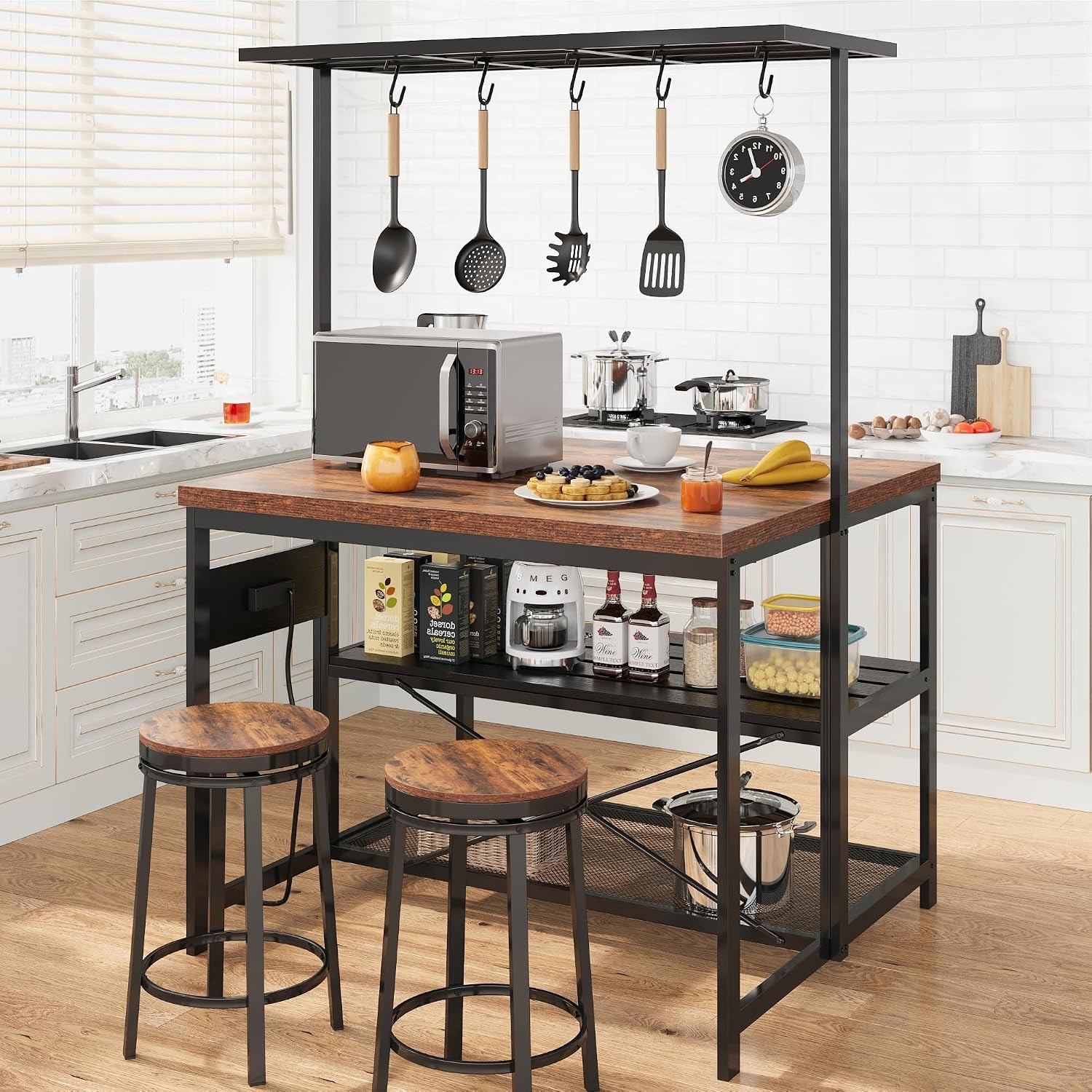 47 in Kitchen Island with Powe - огляд і ціна Kitchen Baking Rack