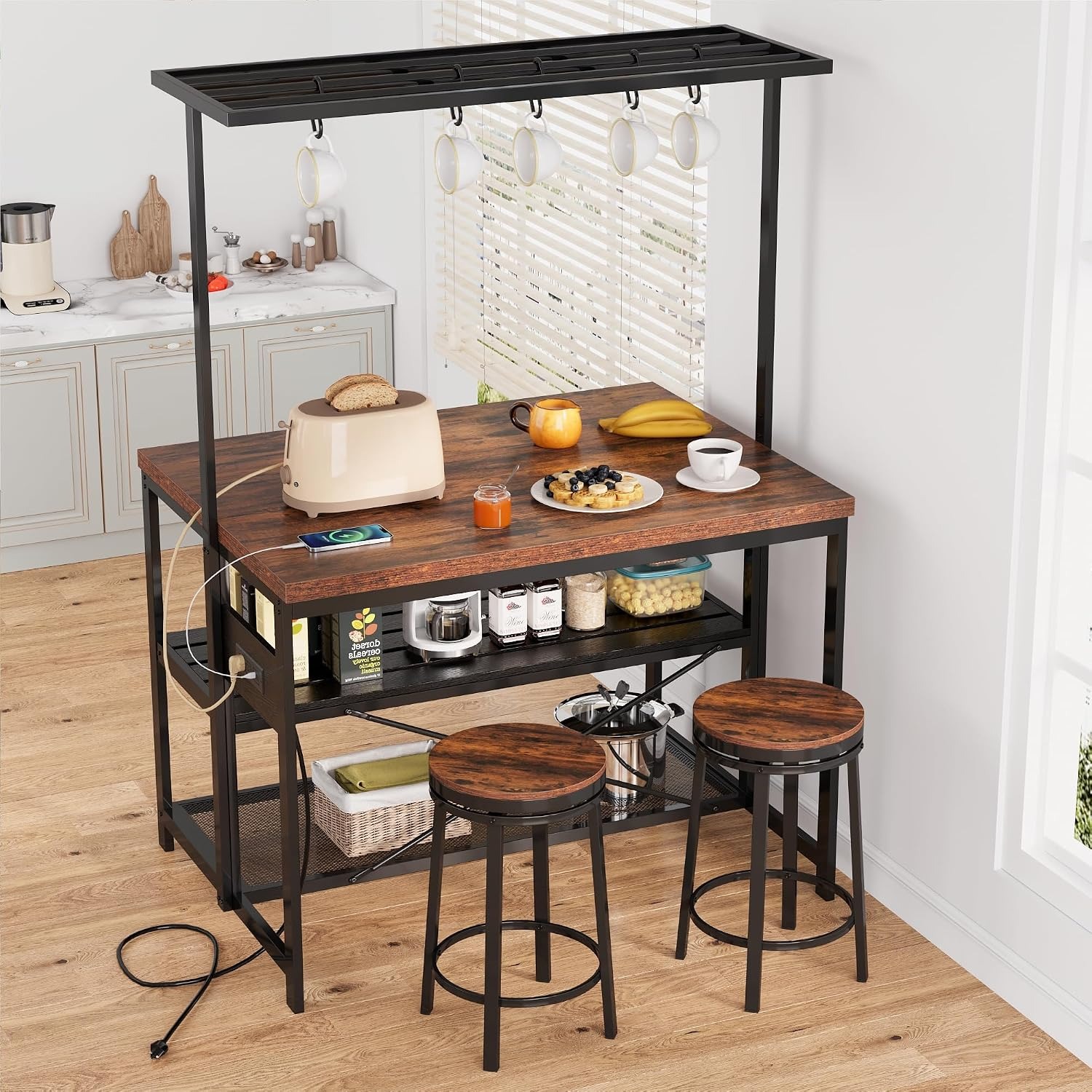 47 in Kitchen Island with Powe - огляд і ціна Kitchen Baking Rack