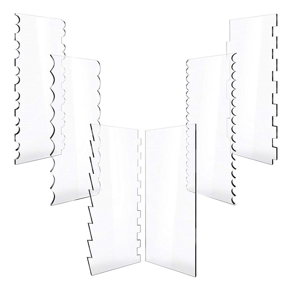 6pcs Acrylic Cake Scraper Set  - огляд і ціна Baking Kitchen Set